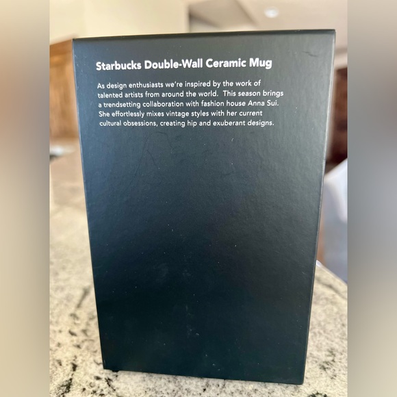 LIMITED EDITION Starbucks x Anna Sui Rose Stripe 12oz. double wall mug - Picture 5 of 8